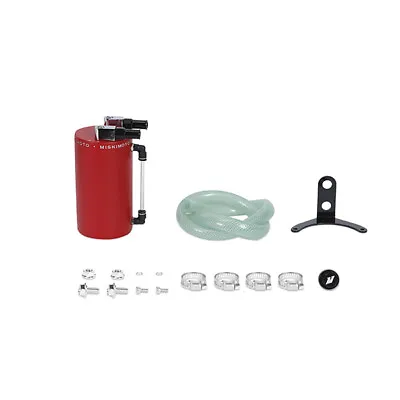 Mishimoto MMOCC-LAWRD Aluminum Oil Catch Can - Large Wrinkle Red • $99.85