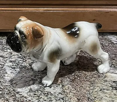 Vintage English Bulldog Ceramic Figurine Japan • $29.99