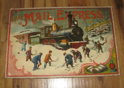 Antique McLoughlin Bros 1895 The Game Of Mail Express Accommodation Board Game  • $1249.99