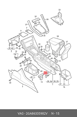 GENUINE NEW VW POLO 2017 On CENTRE CONSOLE REAR MOUNTING CAP 2GA863359 82V • $6.22