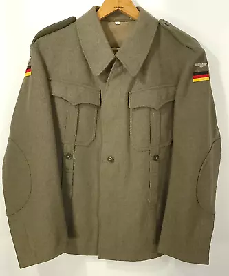 Vtg German Military Jacket Karl Clavey Rinteln German Flag Green Brown 1960's • $253.56