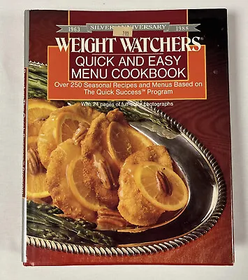 $6 • Buy Weight Watchers Quick And Easy Menu Cookbook First Edition 1988