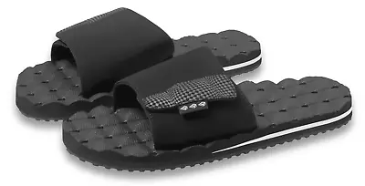 Volcom Recliner Slide Sandals - NWT Mens Size 11 Black / White - #43002-S9 • $28.97