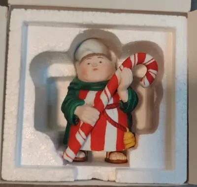 Department 56 Merry Makers “Calvin The Candycane Striper” Figurine-Original Box • $8.50