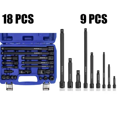 WORKPRO Impact Driver Extension Bar Set 18-Piece/9PCS Drive Socket Extension • $27.99