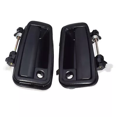 Outside Door Handle Front Left &Right Black For Toyota Corolla 88-92 69220-12110 • $25.83
