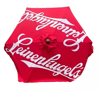 Leinenkugels Market Shade Umbrella | 7ft X 6 | Wood Pole - New & Free Shipping! • $179.95