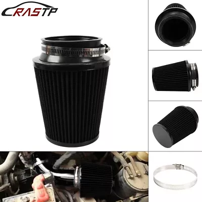 3  76mm High Flow Inlet Dry Air Filter Cold Air Intake Cone Replacement Black • $13.85