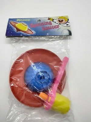 New!Rare!Vintage Made In Hong Kong Space Spinning Saucer Plastic Toy • $20