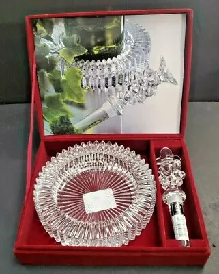 MIKASA Diamond Fire Wine Set Crystal Coaster & Wine Bottle Stopper WY247/913 • $18.49