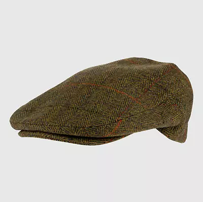 Jack Pyke Wool Blend Brown Tweed Flat Cap Hat Shooting Country Waterproof • £13.99