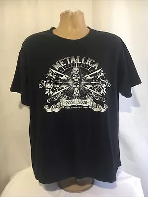 Metallica Tour T Shirt Size XL 2008 2009 World Magnetic Memorabilia • $14.99