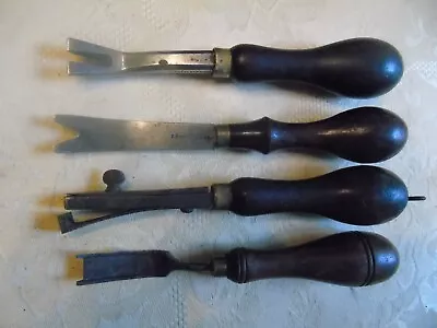 Vintage Leather Working Tools 3 CS Osborne Tools Plus 1 Unmarked French Edger • $79