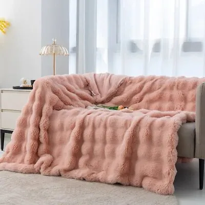 Winter Imitation Fur Plush Blanket Warm Super Soft Throw Blankets Bed Sofa Cover • $41.21