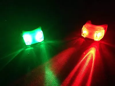 Portable Clamp On LED Green Red Navigation Marine Lights Boat Bow Safety Night • $12.95