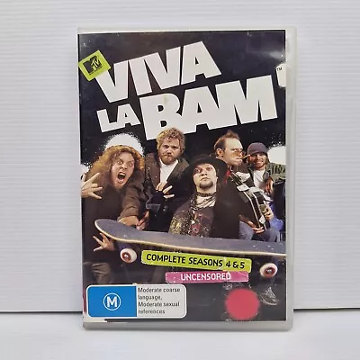 Viva La Bam Season 4 5 Uncensored DVD 2005 Region 4 3 Disc Set • $6.39