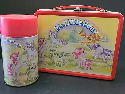 My Little Pony 2003 Hasbro Metal Lunch Box And Thermos • $59.95