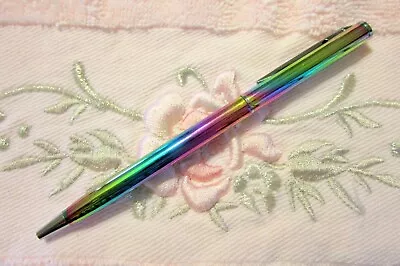 Rainbow Ballpoint Pen Steel *THIN* Multi Color~Refillable~BEAUTIFUL PEN!! • $12.85
