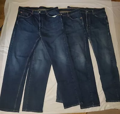 Lot Of 3 Levis 505 Mens Blue Denim Jeans Dark Wash Regular Fit Red Tab 38 X 34  • $34.99