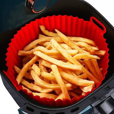 Air Fryer Silicone Pot 8 Inch Air Fryer Oven Accessories Air Fryer Liners Repl • $24.59