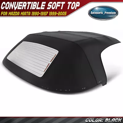 Black Convertible Soft Top For Mazda Miata 1990-1997 1999-2005 W/ Glass Window • $179.99