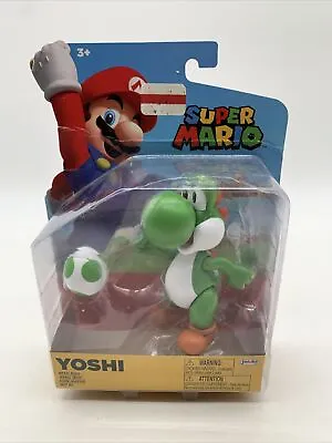 NEW Jakks 68522 World Of Nintendo Mario 4-Inch GREEN YOSHI WITH EGG Mini-Figure • $14.95
