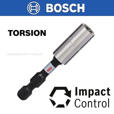 Bosch Screwdriver Bit Holder Impact Control Torsion Magnetic Insert Adapter Pozi • £8.96