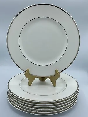 Lot Of 7 Mikasa Cameo Platinum HK301 Dinner Plates 10 3/4  Fine China ~Excellent • $89