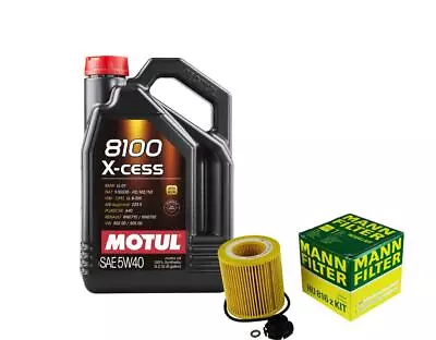 5L Motul 8100 X-CESS 5W40 Mann Filter Motor Oil Change Kit For BMW F30 328i 2.0 • $62.95