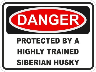 £3 • Buy Dog Breed SIBERIAN HUSKY Danger Sticker Pet For Bumper Locker Car Door 