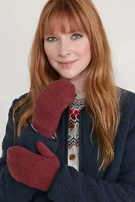 Seasalt Women's Mittens - Red Damson Tree Mittens - Crab Apple • £7.50