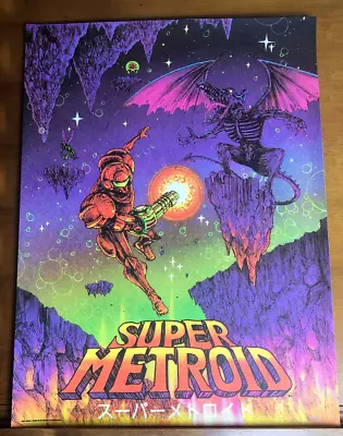 Super Metroid Poster Print Ltd Edition Super Nintendo SNES Samus Aran Gallery 88 • $125