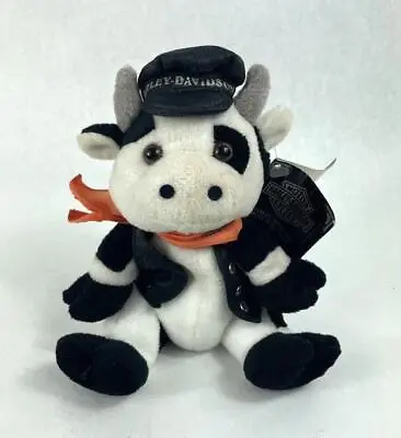 Vintage 1999 Harley Davidson Bean Bag Plush Toy Spotts The Cow W/ Original Tag • $24.54