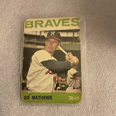 1964 Topps Ed Mathews HOF Braves MLB (poor) • $7.57