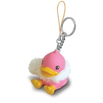 SEMK B.DUCK Rubble Duck Cosplay Charming Pink Girl Keychain Keyring Phone Strap • $12.95