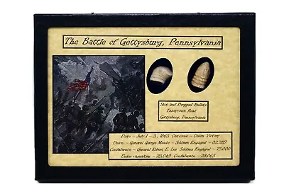 Dropped & Shot Civil War Bullets From Gettysburg In Matted Display Case With COA • $47.89