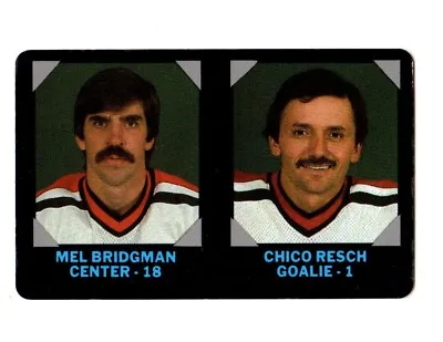 1985-86 7-Eleven Credit Cards #11 Mel Bridgman Chico Resch NEW JERSEY DEVILS • $1.89