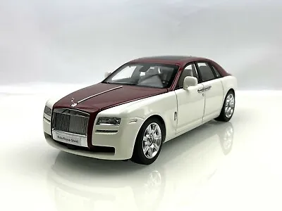 KYOSHO 1:18 Rolls-Royce Ghost White/Red 08802EWR Diecast Metal Model Car • $299.99