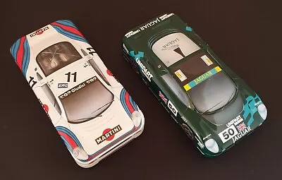 Vintage Jaguar XJ220 C Tinplate Products Martini & Unipart Racing Car Tins 1995. • £19.99