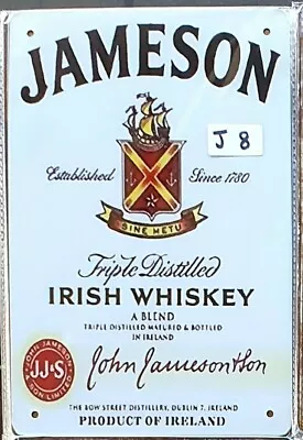 Jameson Irish Whiskey Metal Tin Signs Bar Shed & Man Cave Signs AU Seller • $9.95