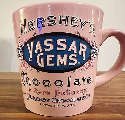 HERSHEY'S RARE Chocolate X Large 18 Oz Pink Cocoa Mug Vassar Gems Collector Mug  • $34.99