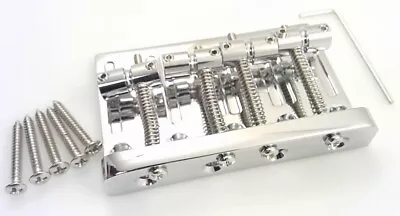 TCS® Chrome 4 String High Mass Thin Block Bass Bridge For Fender Jazz And P Bass • $19.97