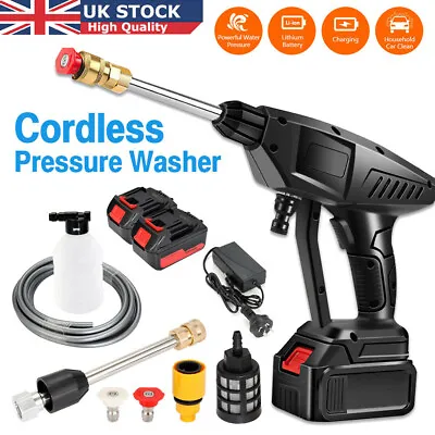 £59.99 • Buy  Portable Cordless Car High Pressure Washer Jet Water Wash Cleaner Gun+2 Battery