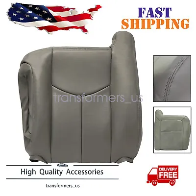 For 03-06 Chevy Silverado Tahoe Driver Lean Back Leather Seat Cover Pewter Gray • $51.05