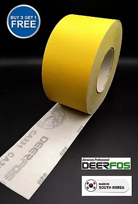 75mm HOOK And LOOP 70mm Sandpaper Roll Sanding Strips Vecro Backed DEERFOS • £6.99