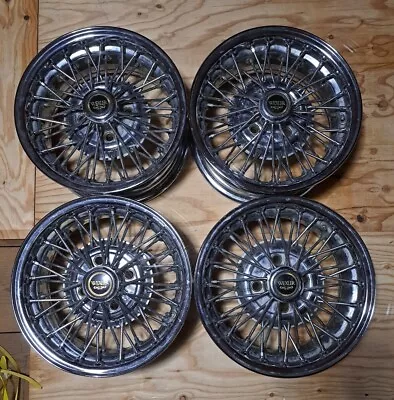 JDM Vintage WEXLER Wire Wheel 15 Inch 7J? PCD114.3 4 Holes Volks Weise No Tires • $1319.94