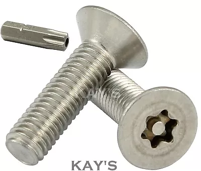 £3.33 • Buy Countersunk Security Screws, Stainless Steel Torx Anti Tamper Vandal Proof Bolts