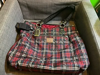 Coach 18713 Poppy Signature Sateen Tartan Glam Tote • $20