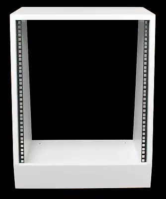 White 12u Angled 19  Inch Wooden Rack Unit/case/cabinet For Studio/DJ/recording • £130