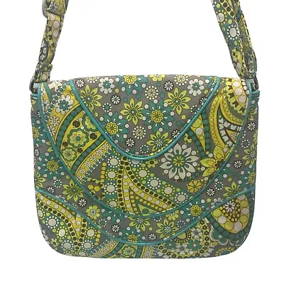 Vera Bradley Lemon Parfait Crossbody Bag Purse Flat Adjustable Yellow Green • $11.89